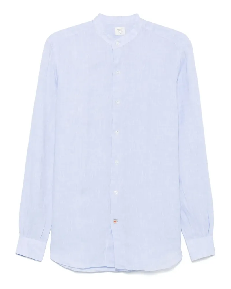 MAZZARELLI Hemd aus Leinen - Blau Blau