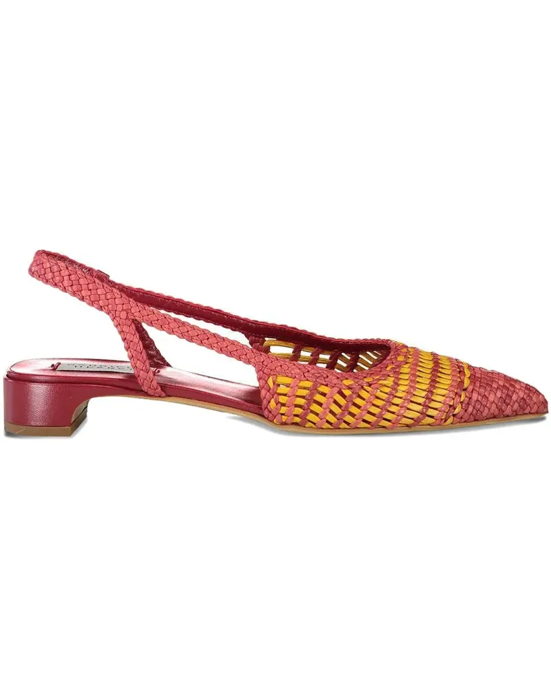 Gabriela Hearst 25mm Perro interwoven slingback pumps - Rosa Rosa