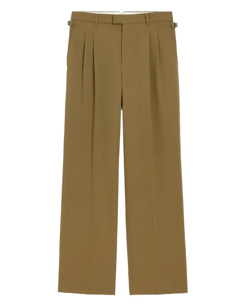 AMI Paris Bundfaltenhose mit weitem Bein - Grün Grün