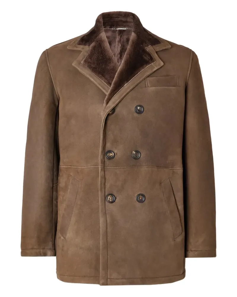 Eleventy Jacke aus Shearling - Braun Braun