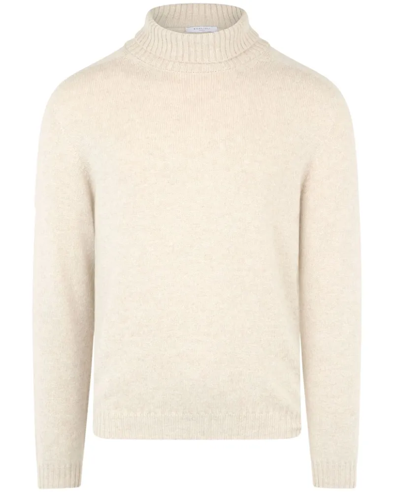 Boglioli Klassischer Kaschmirpullover - Weiß Weiß
