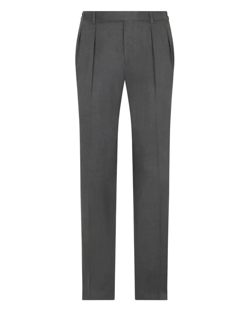 Boglioli Hose mit Bundfalten - Grau Grau