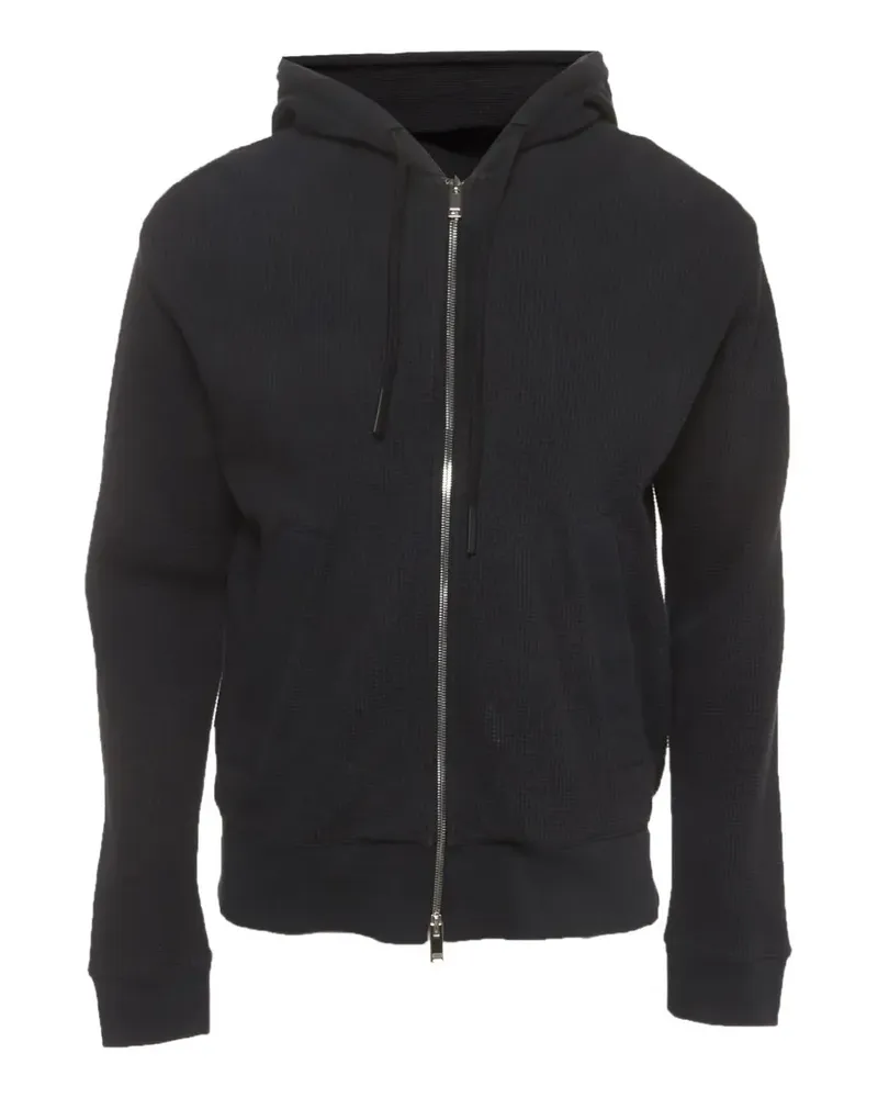 Theory Balena Studio Hoodie mit Waffelstrick - Schwarz Schwarz