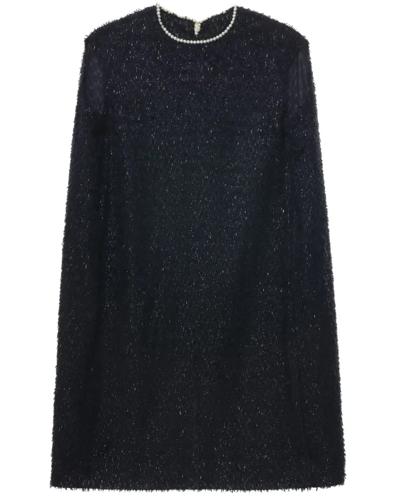 Carven Midikleid aus Lurex - Schwarz Schwarz