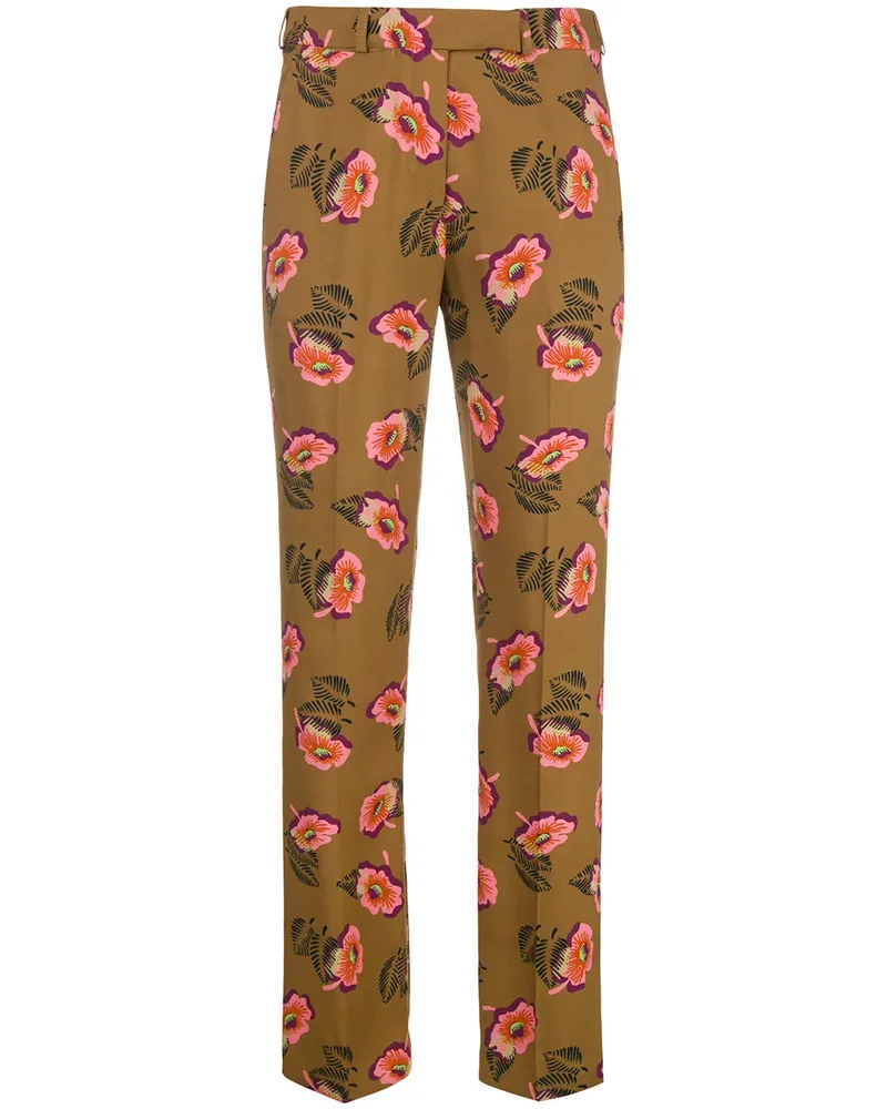 Etro Geblümte Hose - Braun Braun