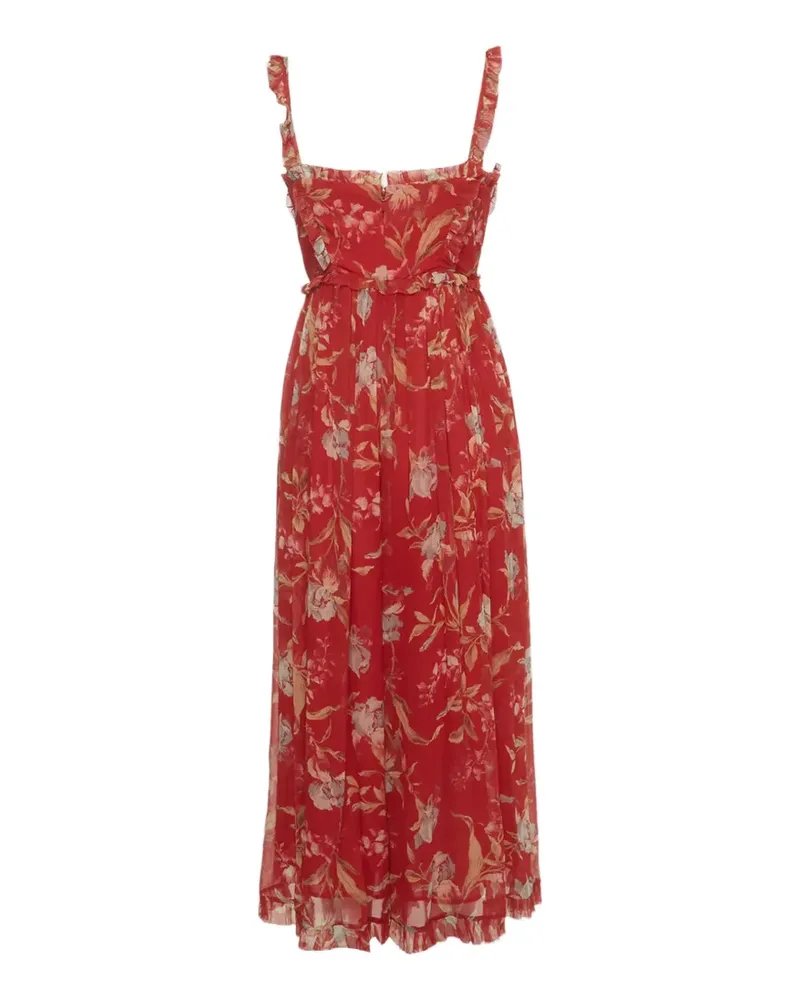 Zimmermann Corsair Iris lace-up jumpsuit - Rot Rot