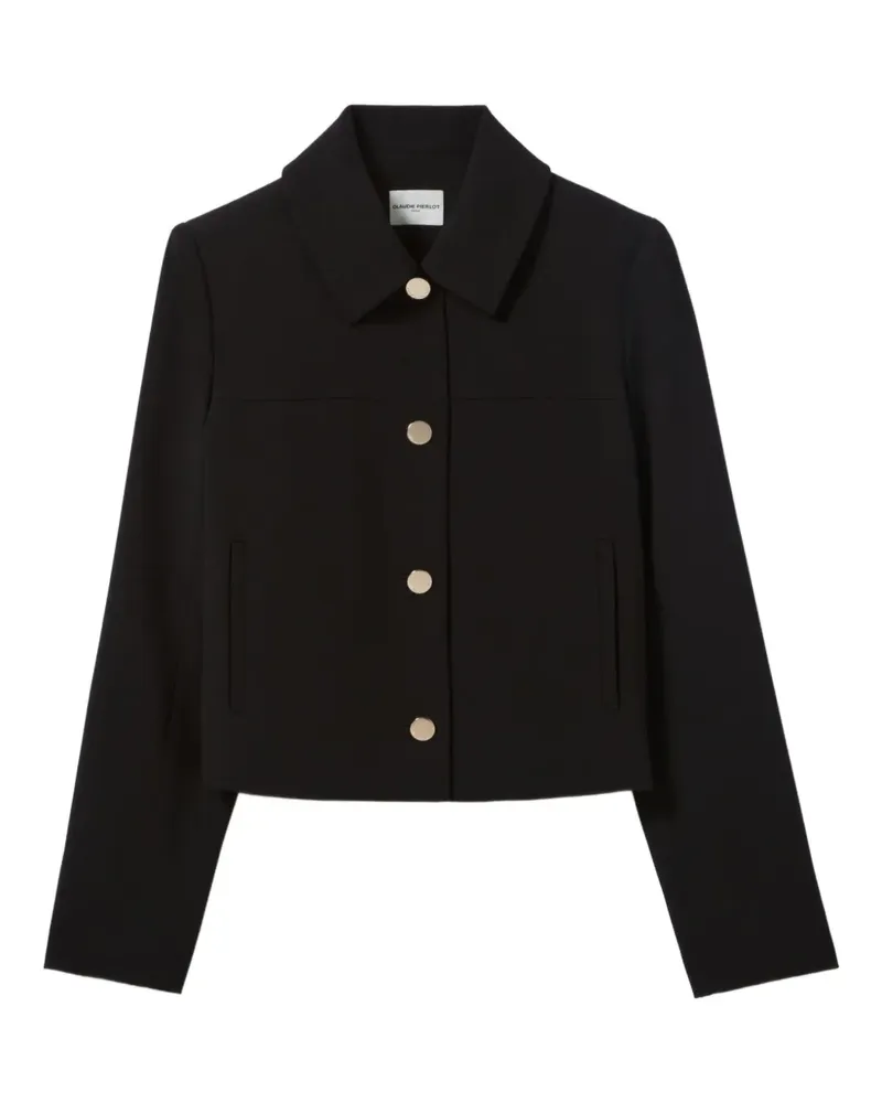Claudie Pierlot Jacke mit Kontrastknöpfen - Schwarz Schwarz