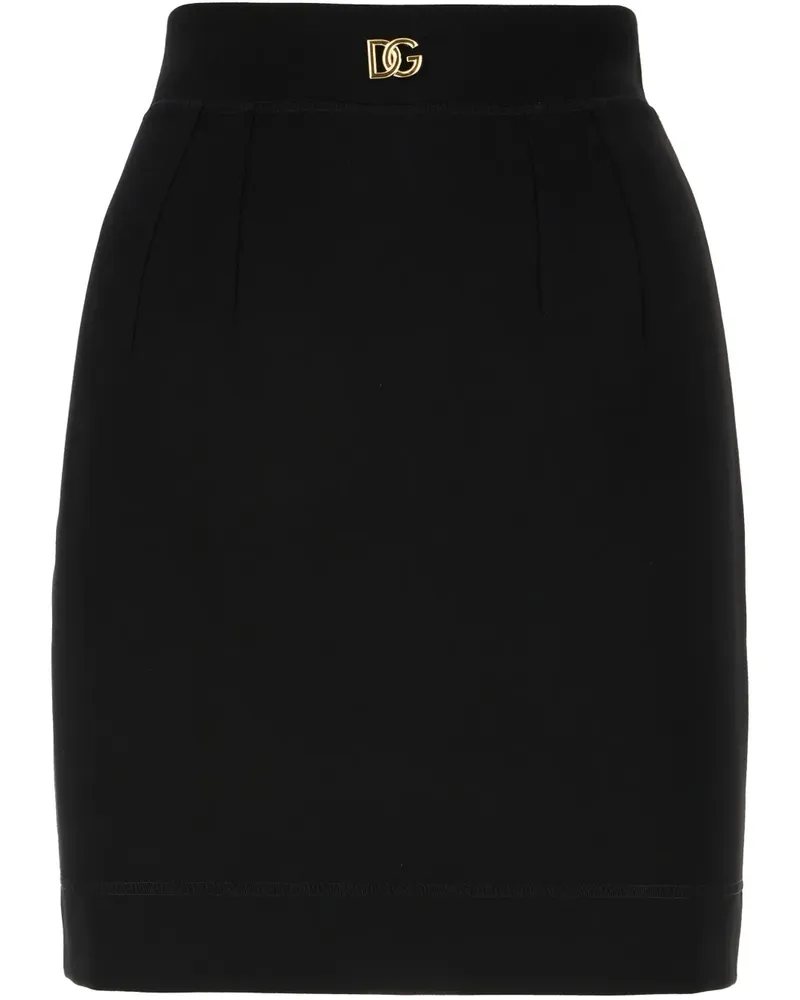 Dolce & Gabbana Rock mit Logo-Schild - Schwarz Schwarz