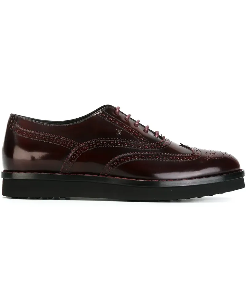 TOD'S Budapester mit Plateausohle - Rot Rot