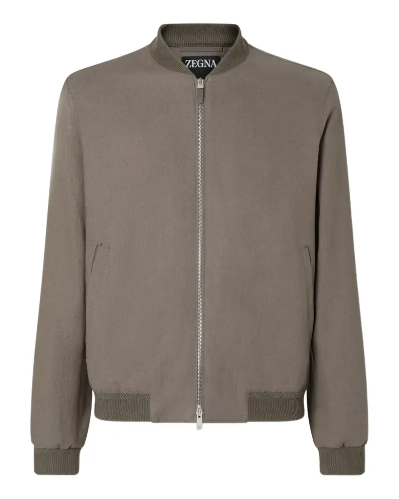 Ermenegildo Zegna Oasi Lino Bomberjacke - Grau Grau