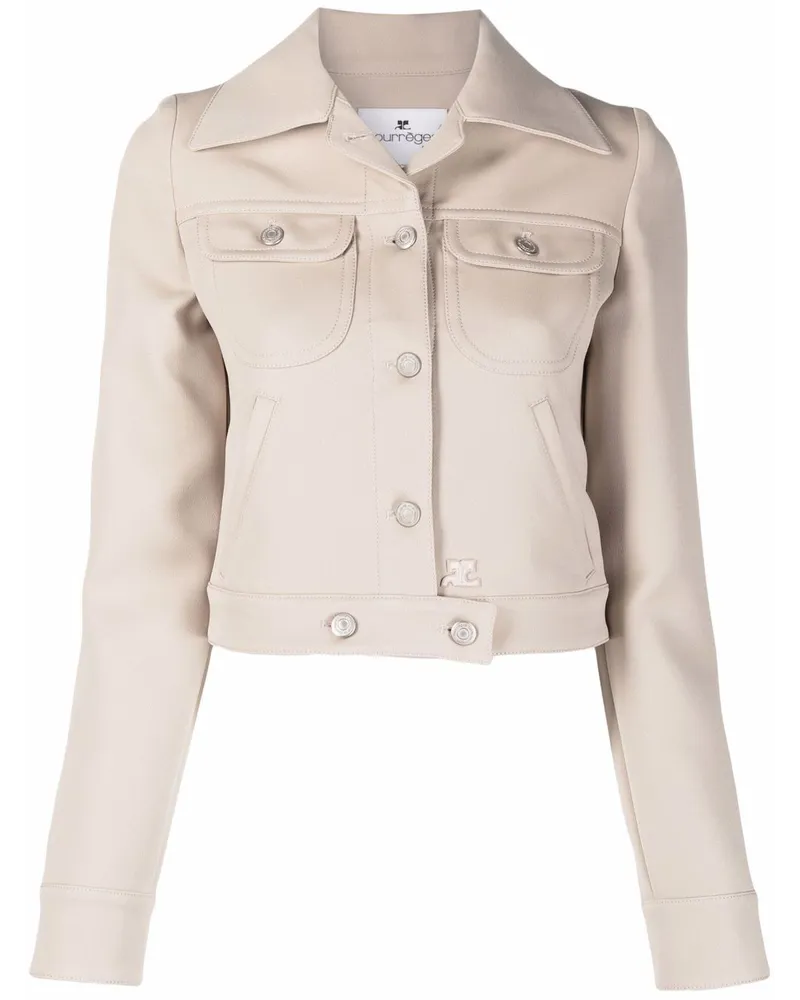 Courrèges Cropped-Jacke Nude