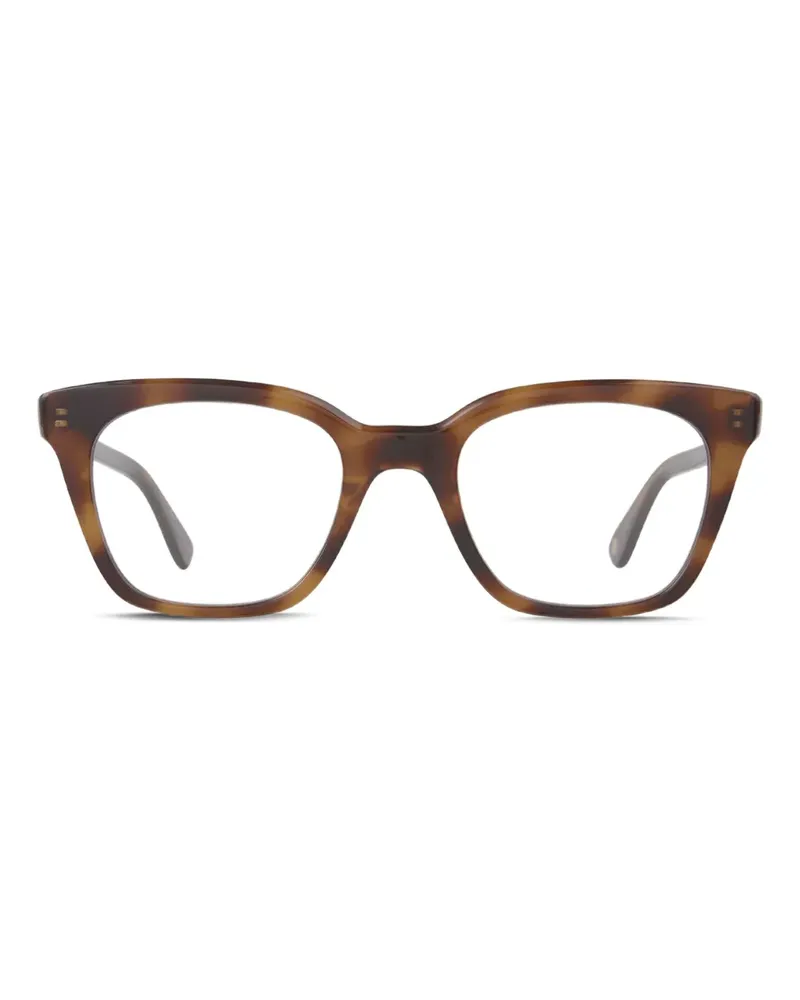 Garrett Leight El Rey Brille in Schildpattoptik - Braun Braun