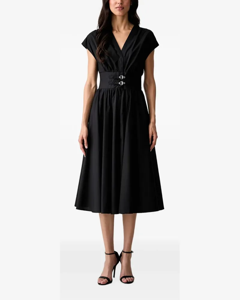Morgan Midikleid mit Schnallendetail - Schwarz Schwarz