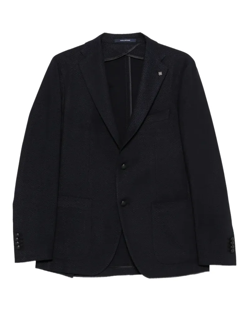 Tagliatore textured single-breasted blazer - Blau Blau