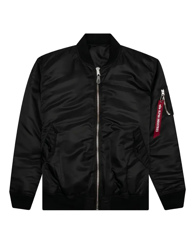 Mastermind Japan x Alpha Industries MA-1 Bomberjacke mit Totenkopf-Patch - Schwarz Schwarz