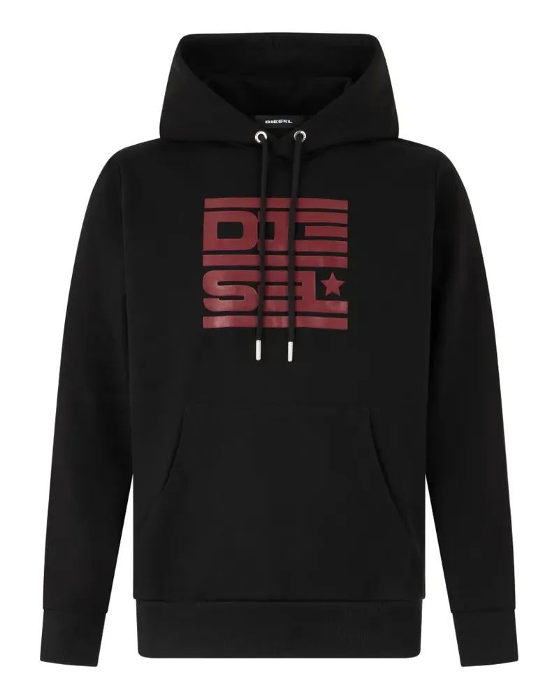Diesel graphic-print hoodie - Schwarz Schwarz