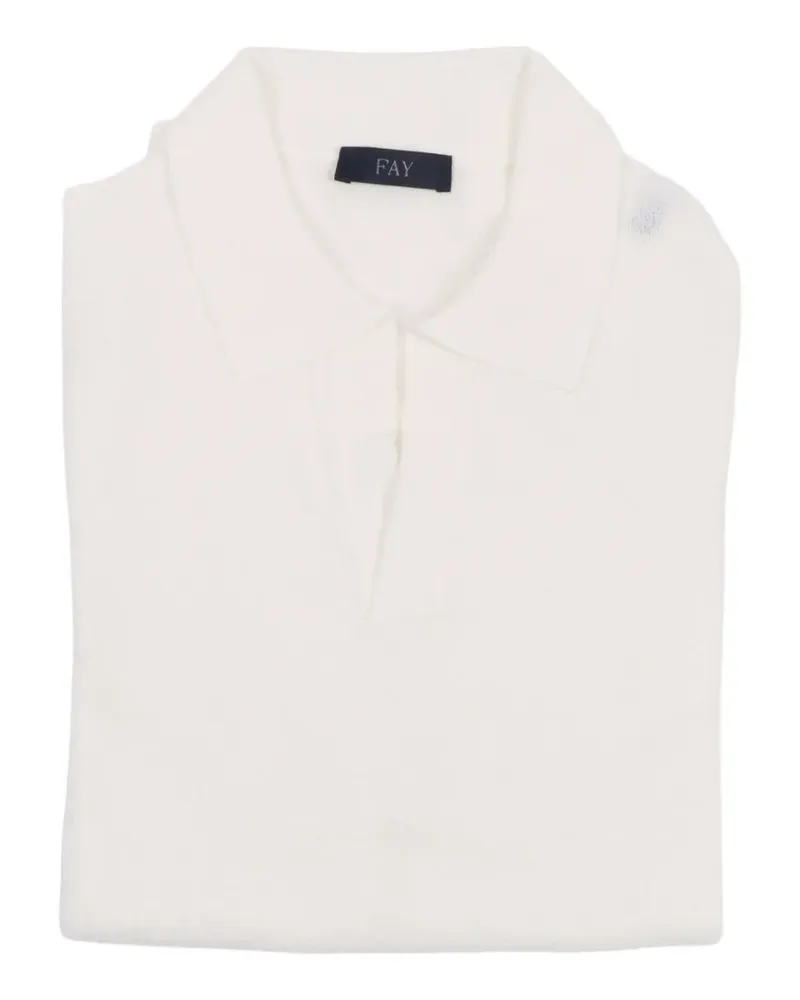 Fay Gestricktes Poloshirt - Nude Nude