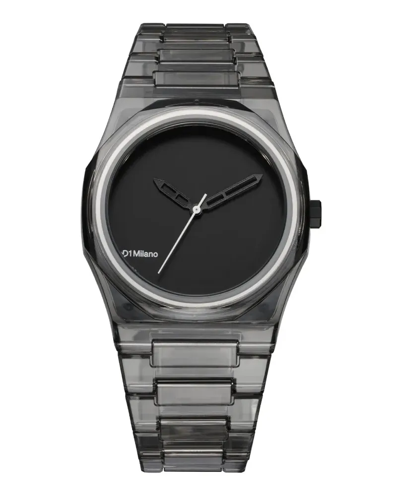 D1 Milano Nylon Armbanduhr 39mm - Schwarz Schwarz