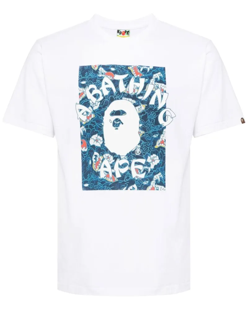 BAPE Japanese Tattoo Camo On College T-Shirt - Weiß Weiß