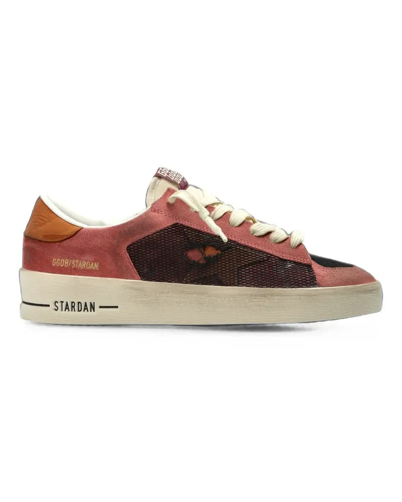 Golden Goose Stardan aus pinkem Wildleder mit beigem Stern - Rosa Rosa