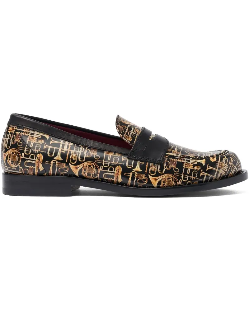 Scarosso Loafer mit grafischem Print - Schwarz Schwarz