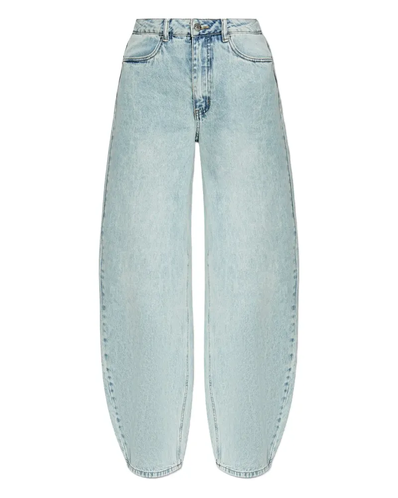 Gestuz Jeans mit Logo-Patch - Blau Blau
