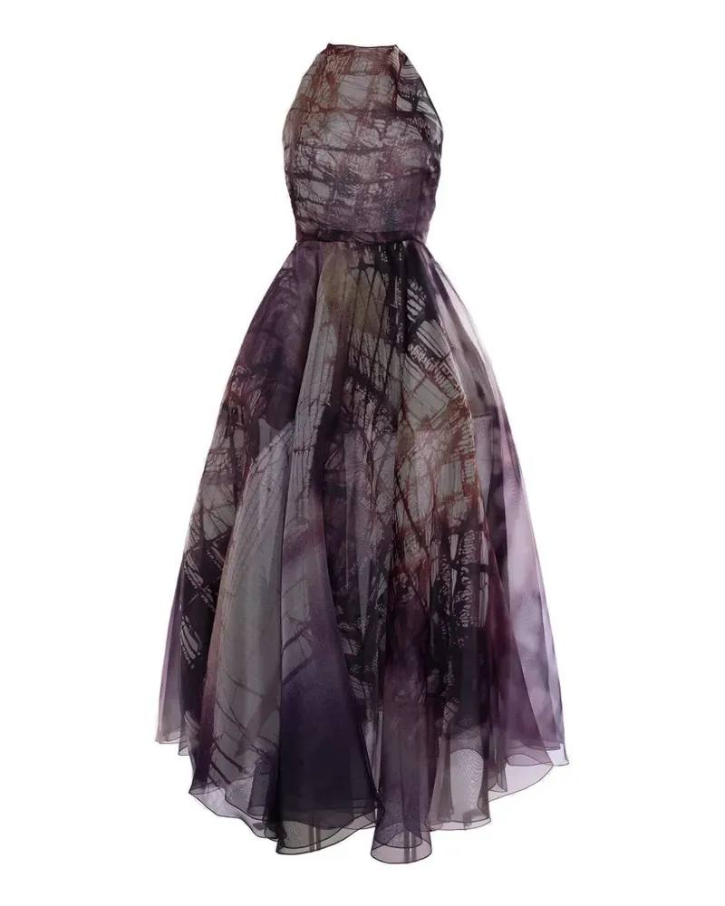 Roksanda Ilincic Nali abstract-print sleeveless maxi dress - Violett Violett