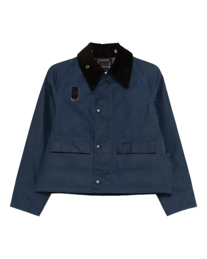 Barbour corduroy-collar jacket - Blau Blau