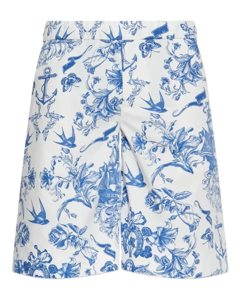 Alexander McQueen Shorts mit Blumen-Print - Weiß Weiß