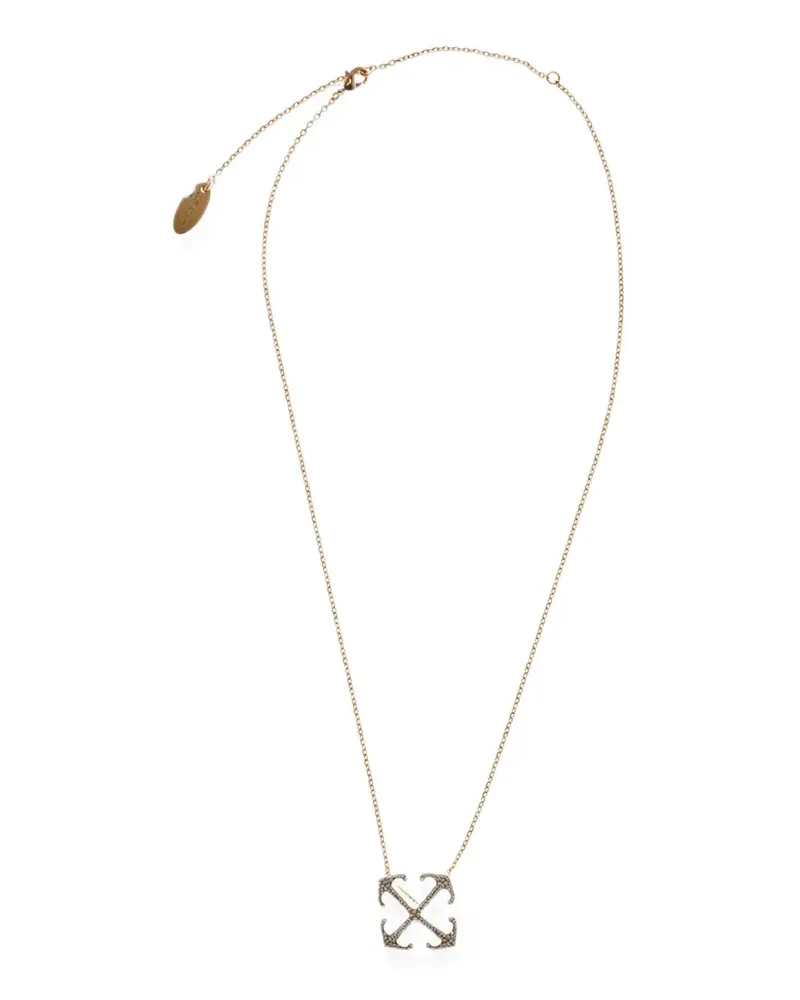 OFF-WHITE Arrows crystal necklace - Gold Gold