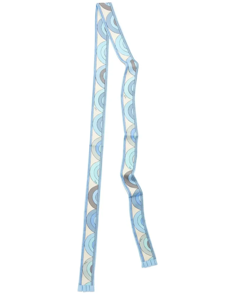 Emilio Pucci Schal mit abstraktem Print Blau