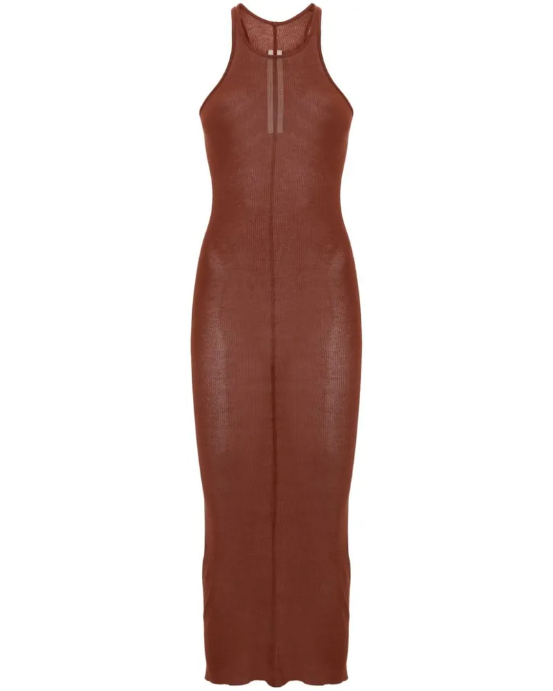 Rick Owens Geripptes Kleid - Braun Braun