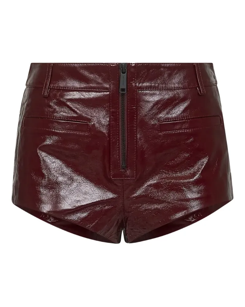 Self-Portrait Shorts aus Craqué - BURGUNDY Burgundy