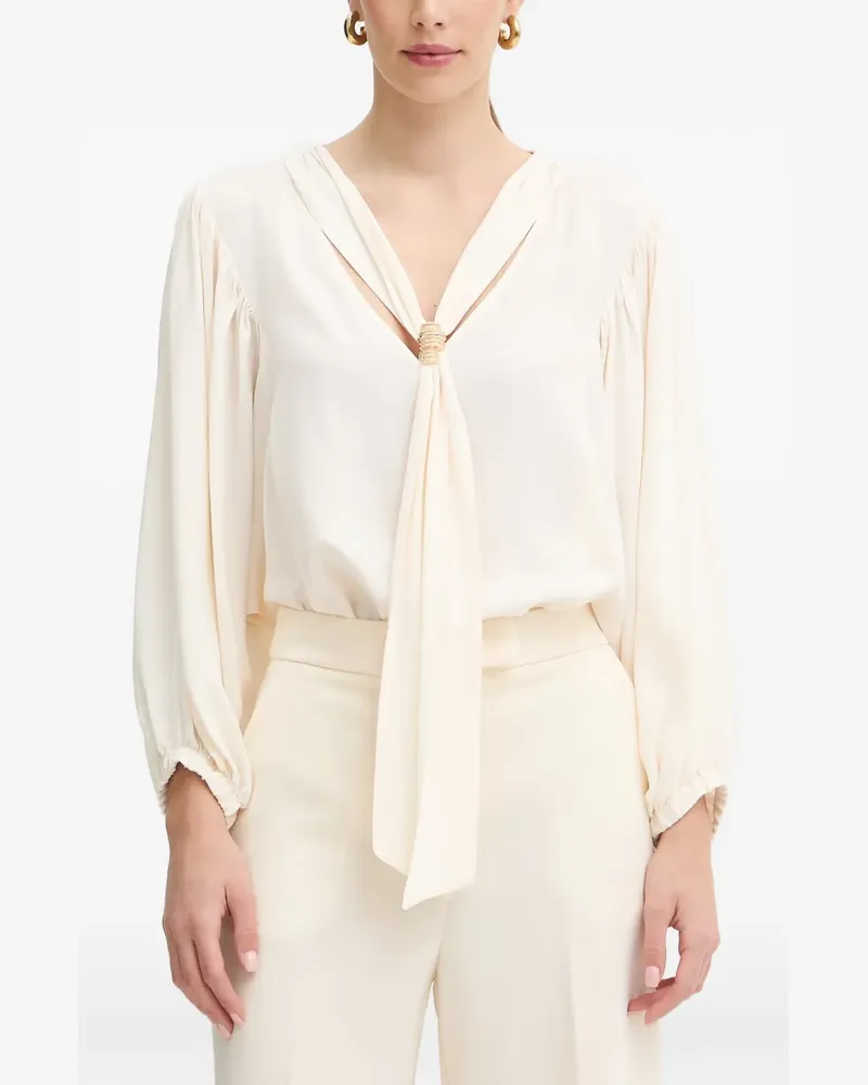Simona Corsellini tie-neck blouse - Nude Nude