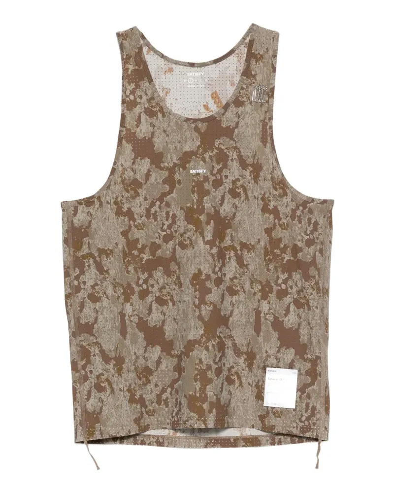 Satisfy camouflage-print vest - Braun Braun