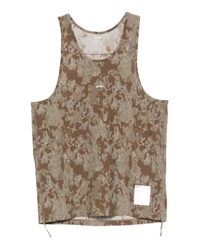 Satisfy camouflage-print vest - Braun Braun