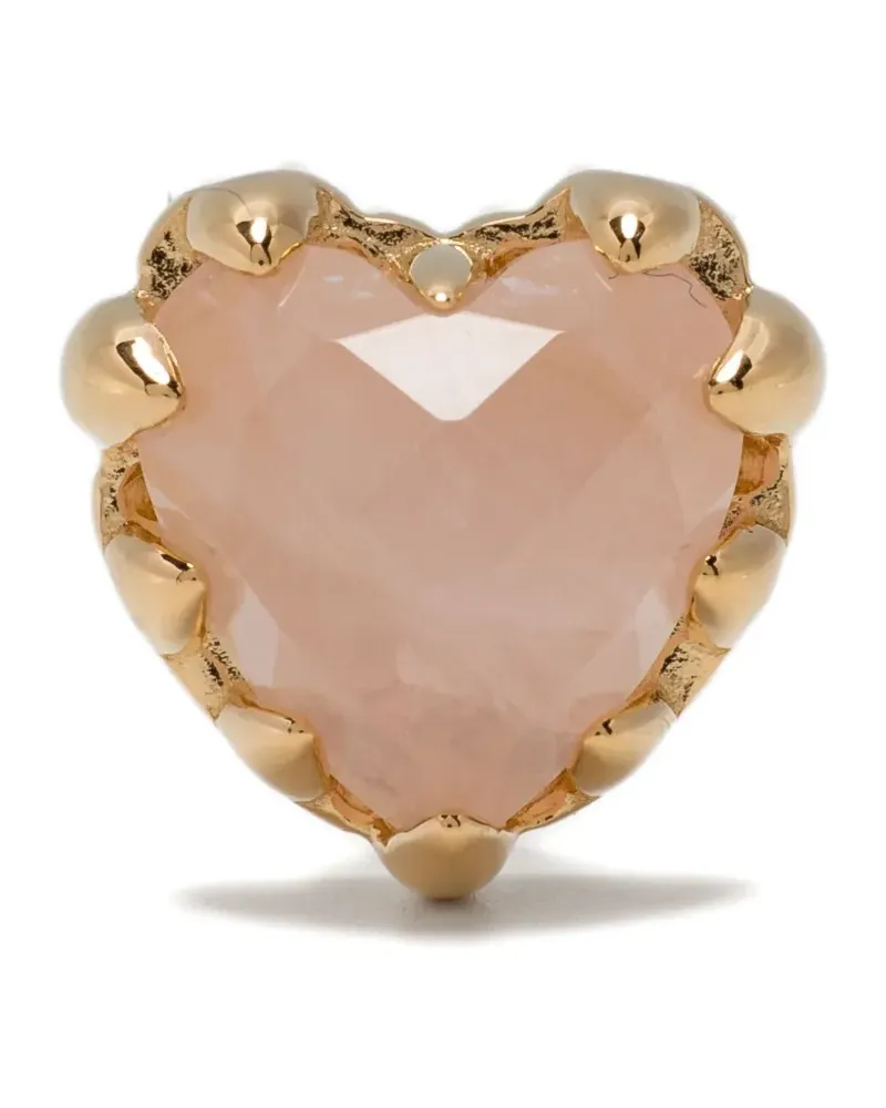 Stolen Girlfriends Club Love claw earrings - 18K Gold Plated/Rose Quartz 18k