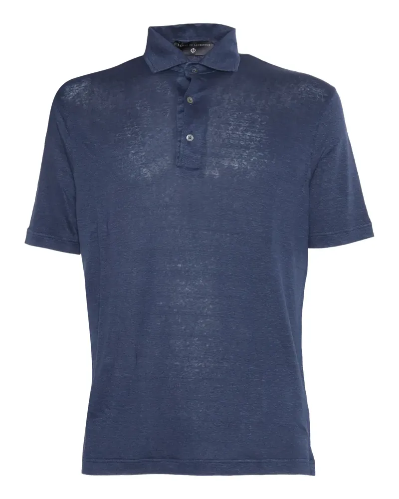 Filippo de Laurentiis Poloshirt aus Leinen - Blau Blau