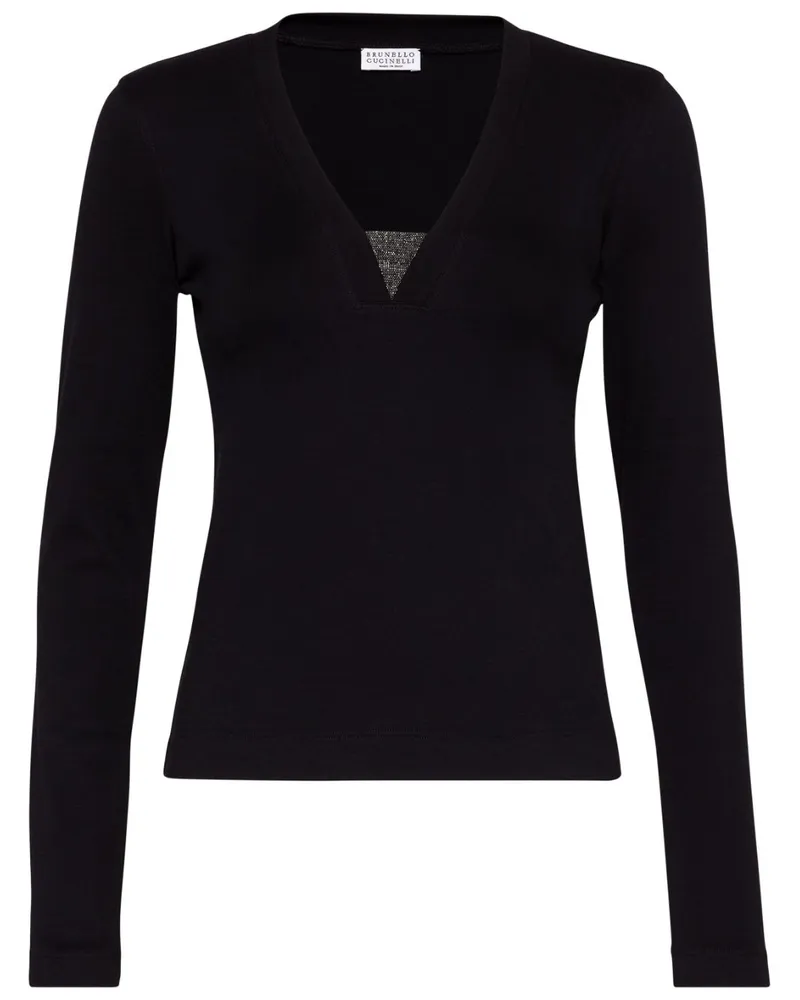 Brunello Cucinelli Monili T-Shirt - Schwarz Schwarz
