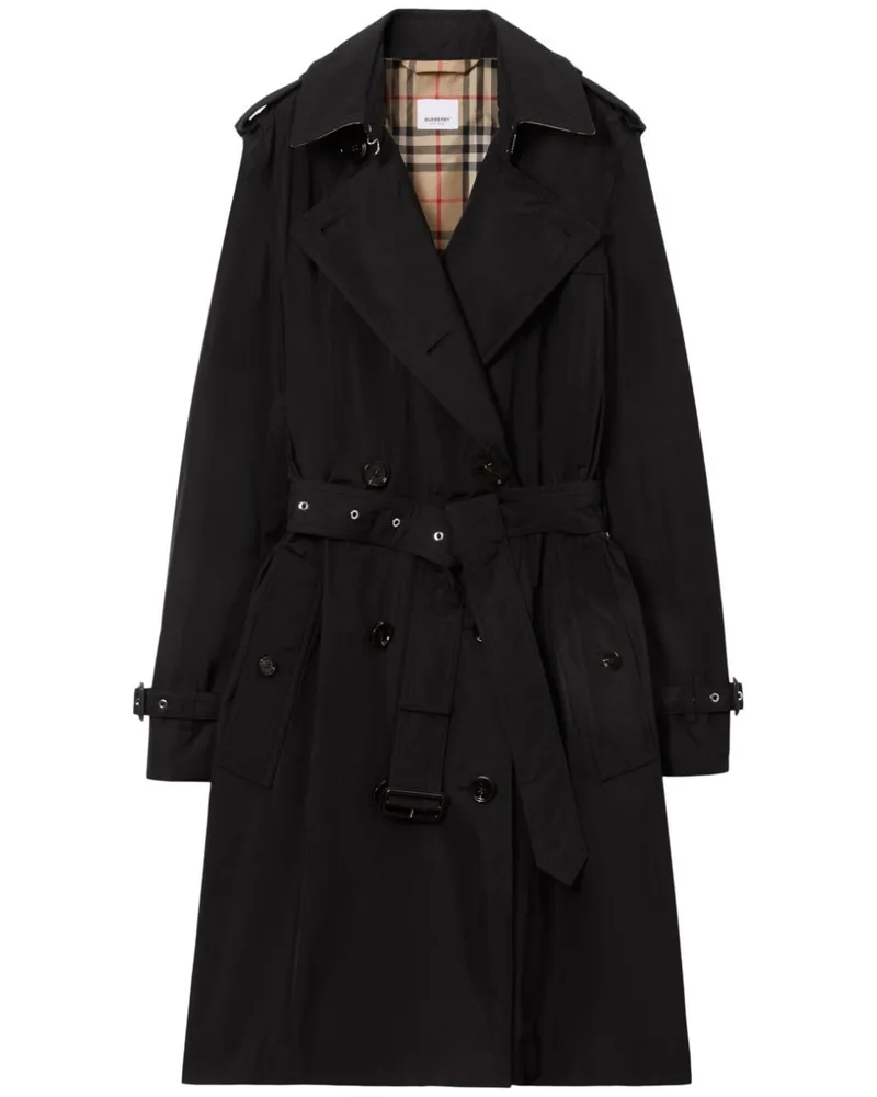 Burberry Kensington Trenchcoat - Schwarz Schwarz