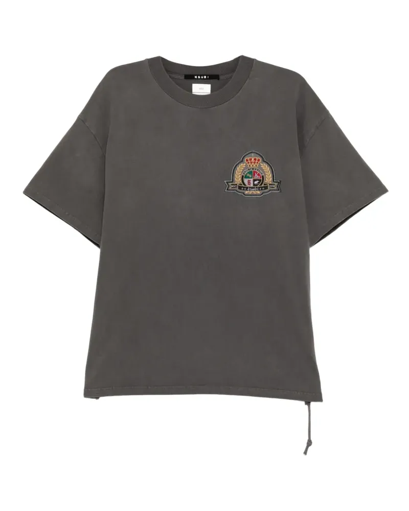 ksubi T-Shirt mit Patch - Grau Grau