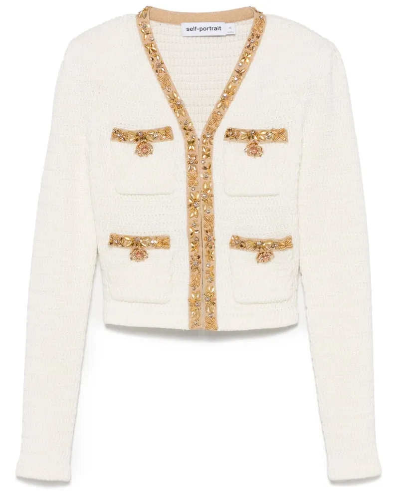 Self-Portrait Jacke mit Verzierungen - Nude Nude