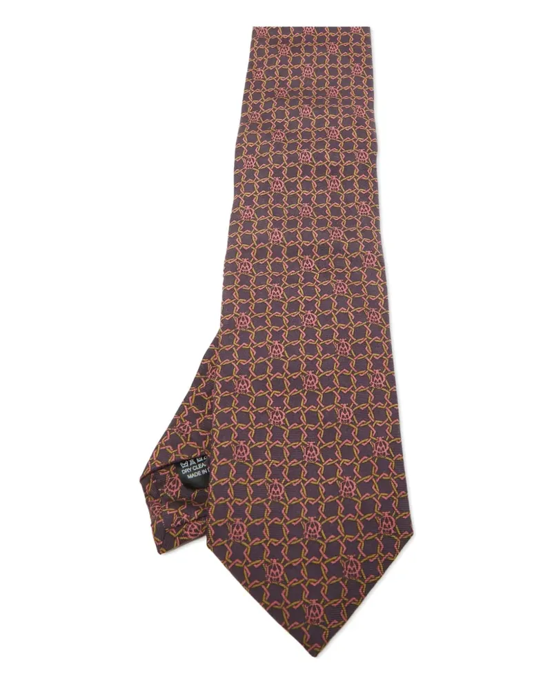 Dunhill Krawatte mit Jacquardmuster - Violett Violett