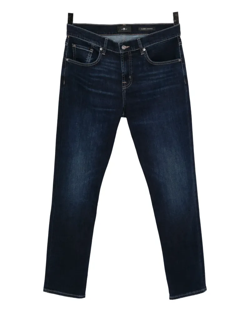 7 for all mankind Halbhohe Skinny-Jeans - Blau Blau