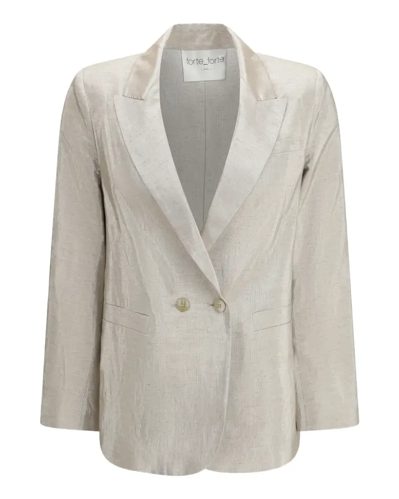 forte_forte double-breasted cloth jacket - Nude Nude