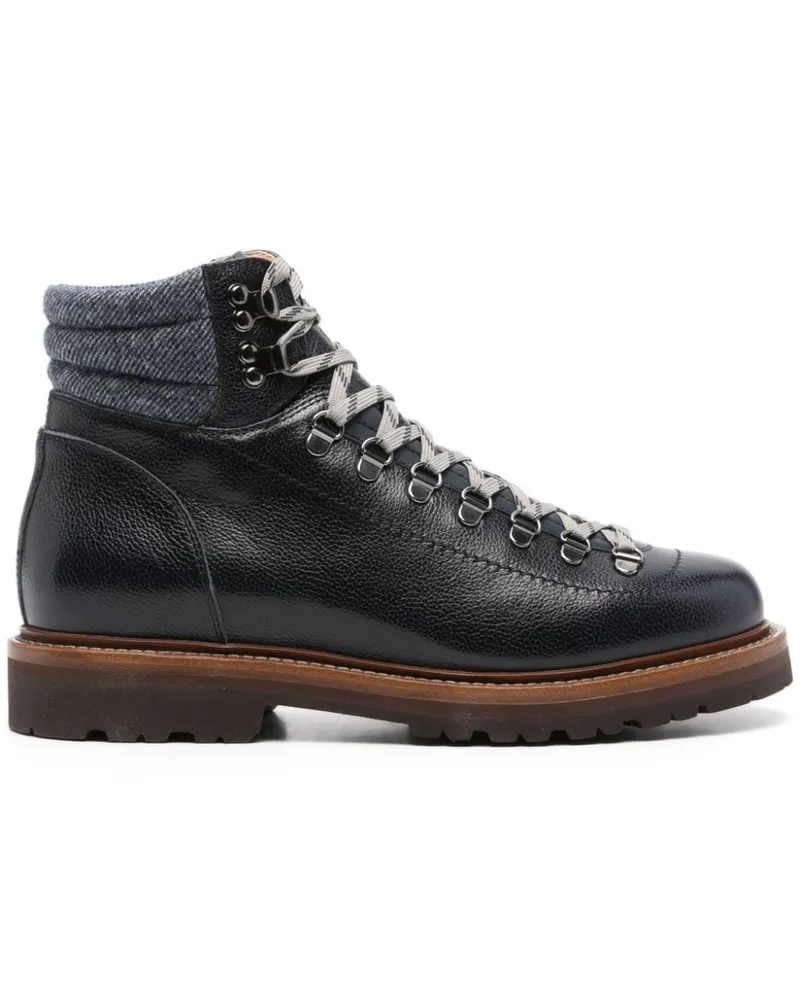 Brunello Cucinelli Knöchelhohe Schnürstiefel - Blau Blau
