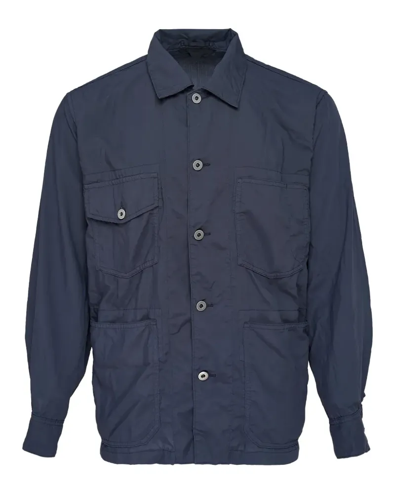 Comme des Garçons multi-pocket long-sleeve overshirt - Blau Blau