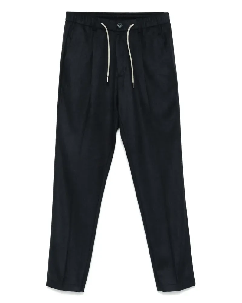 Herno Bundfaltenhose mit Kordelzug - Blau Blau