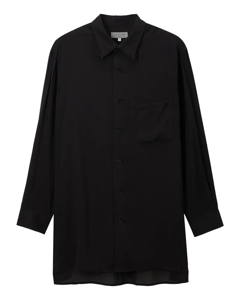 Yohji Yamamoto Langärmeliges Hemd - Schwarz Schwarz
