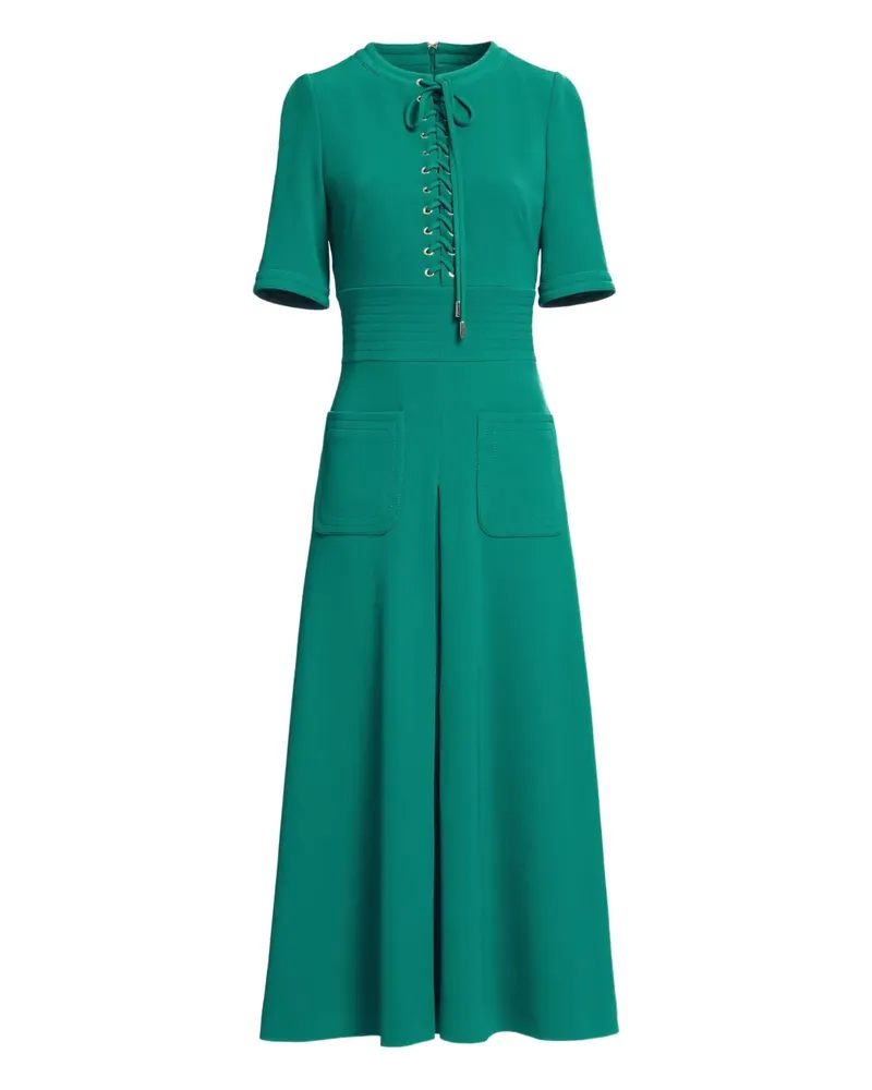 Elie Saab Cady Midikleid mit Schnürung - Grün Grün